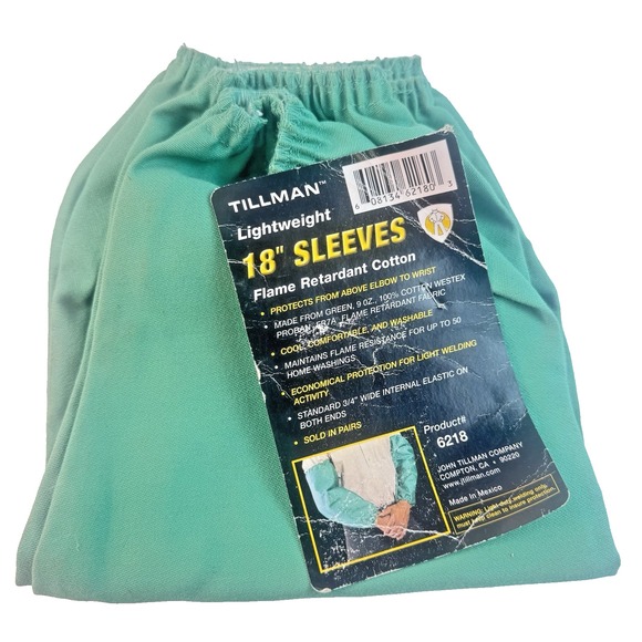 Tillman Lightweight 18" Fire Resistant Sleeves for Welding Elastic Ends # 6218 - Picture 1 of 9